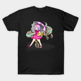 Little girl and dino T-Shirt